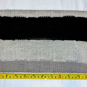 Nik + Zoe Black and Gray Knit clutch